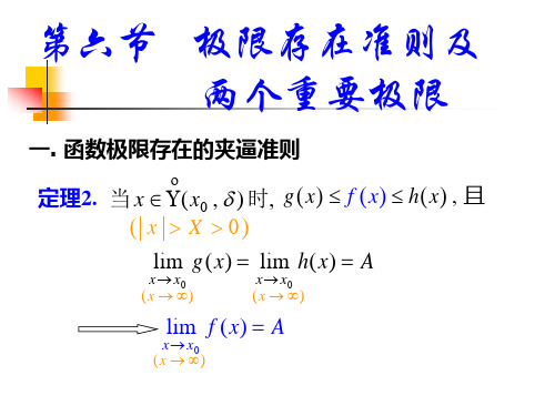 函数极限存在的夹逼准则全