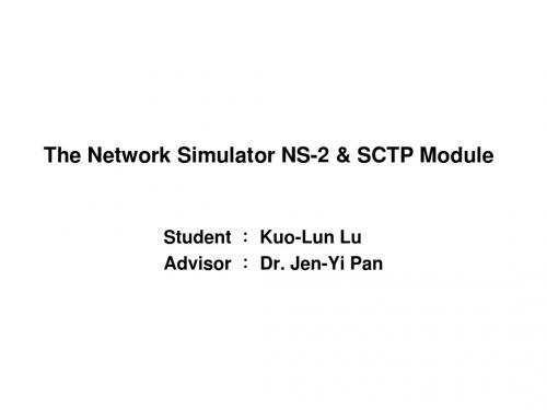 The Network Simulator NS-2 & SCTP Module