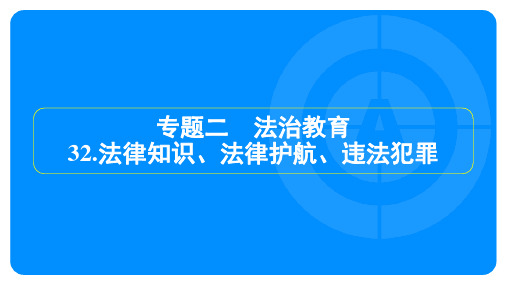 2025年中考道德与法治总复习考点梳理——法律知识、法律护航、违法犯罪