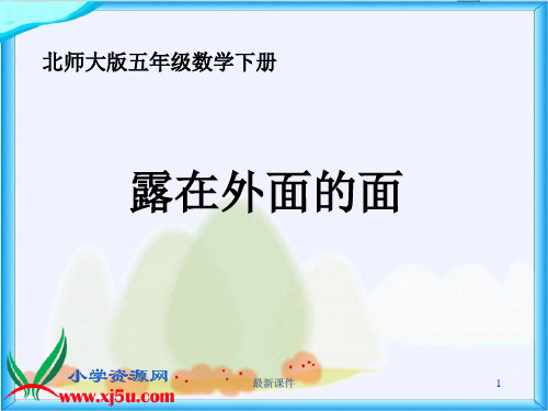 北师大版数学五年级下册《露在外面的面》PPT课件