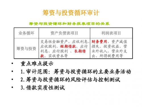 筹资与投资循环审计