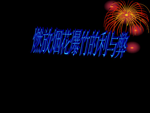 燃放烟花爆竹的利与弊.ppt