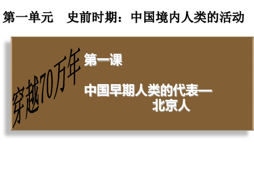 人教部编版七年级上册第一单元第一课《中国早期人类的代表——北京人》(共30张PPT)