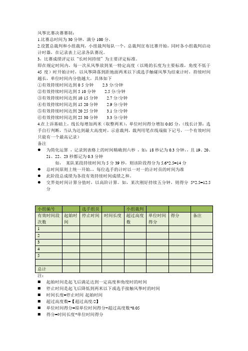 风筝大赛赛制