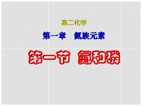 湖南省吉首市民族中学高一化学《第一节 氮和磷》课件