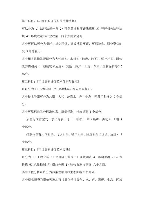 环评工程师考试复习方法