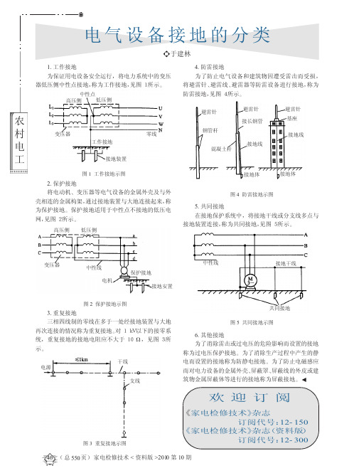 电气设备接地的分类