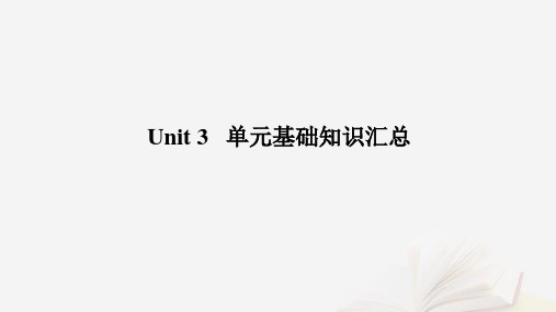 高中英语Unit3Familymatters单元基础知识汇总课件外研版必修第一册