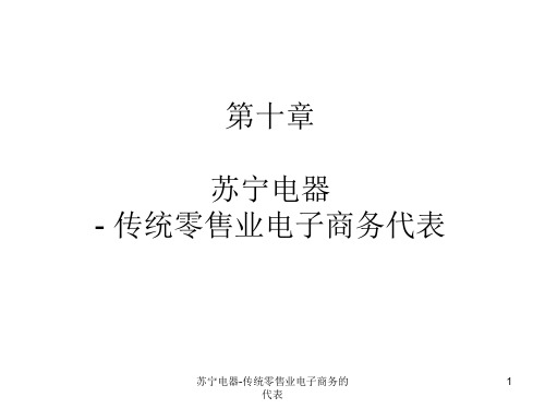 苏宁电器-传统零售业电子商务的代表课件