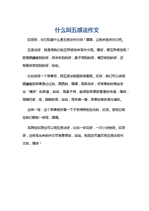 什么叫五感法作文