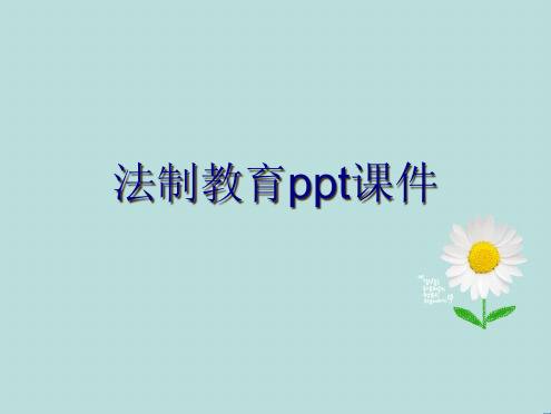 法制教育ppt课件(共29张PPT)