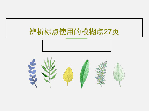 辨析标点使用的模糊点27页29页PPT