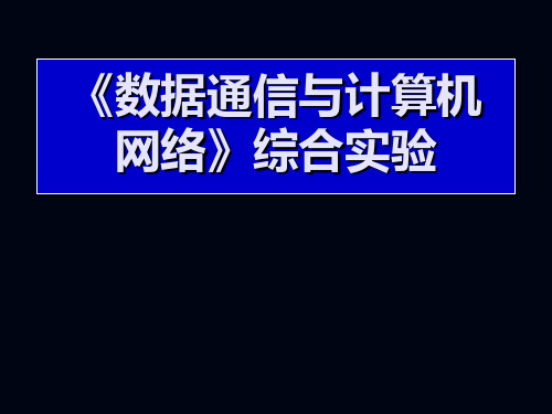 综合实验 交换机、路由器配置模拟