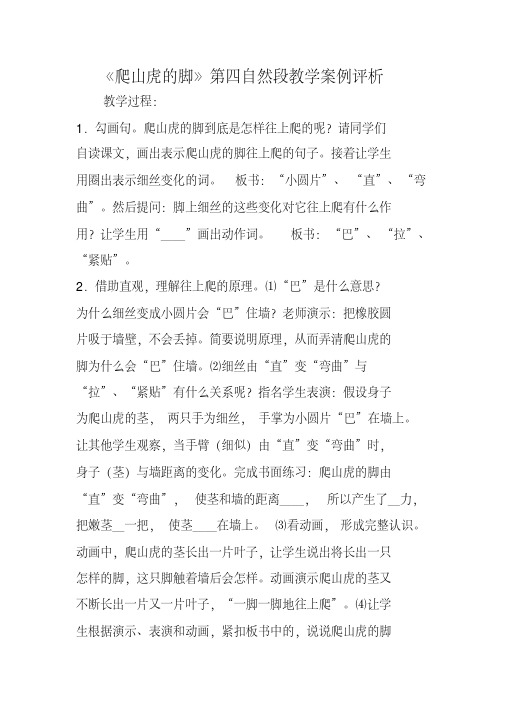 《爬山虎的脚》第四自然段教学案例评析