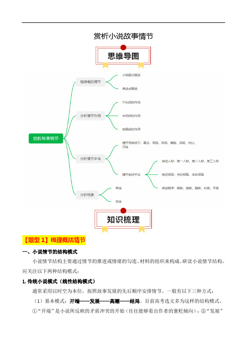 2025年高考语文第一轮复习知识清单01：赏析小说故事情节(学生)