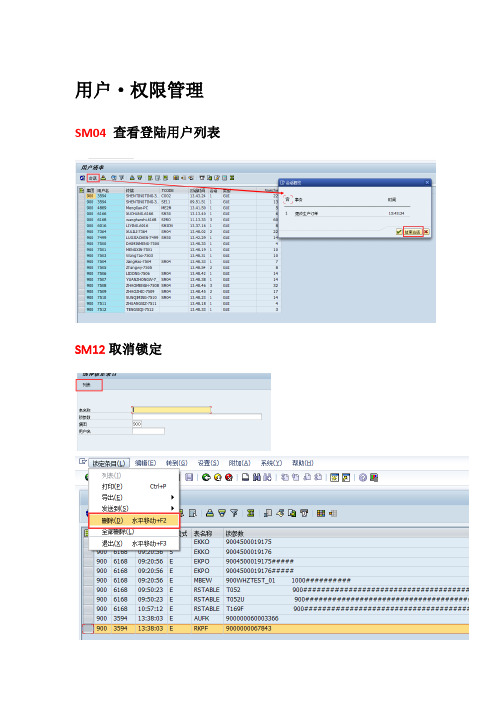 SAP常用系统管理T-code