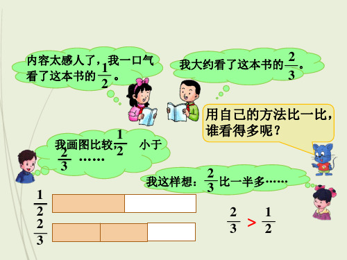 五年级下册数学精品课件二、2分数的大小比较