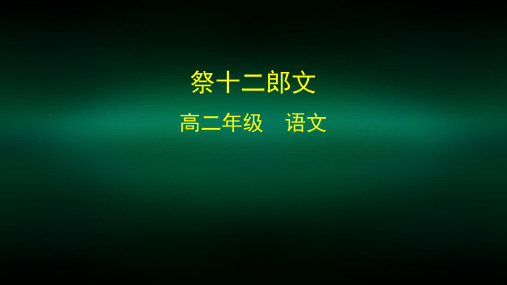 高二语文(人教版)-祭十二郎文-2PPT课件