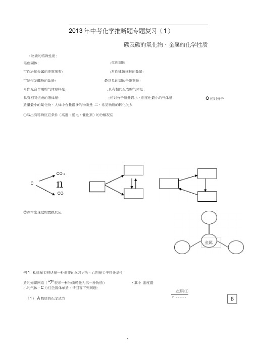 碳及碳的氧化物推断题