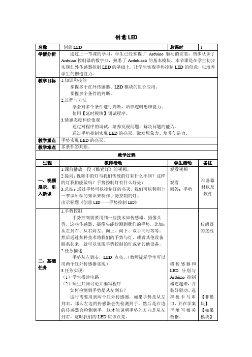 Arduino教案 创意LED