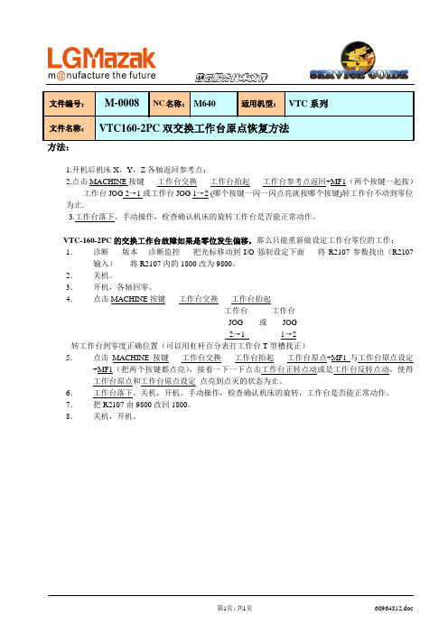 VTC160-2PC双交换工作台原点恢复方法-新