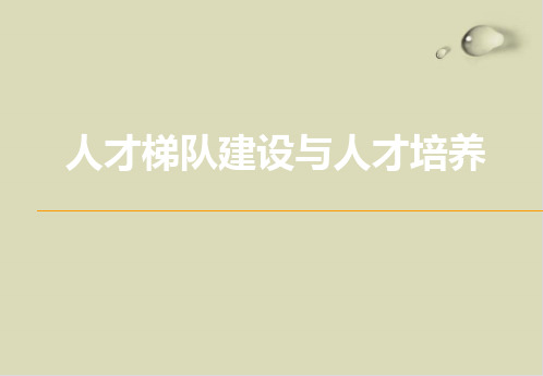 【推荐】企业人才梯队建设与人才培养培训教材60