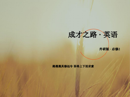 2017-2018学年高中英语外研版必修2课件:Module 3 第2课时 精品