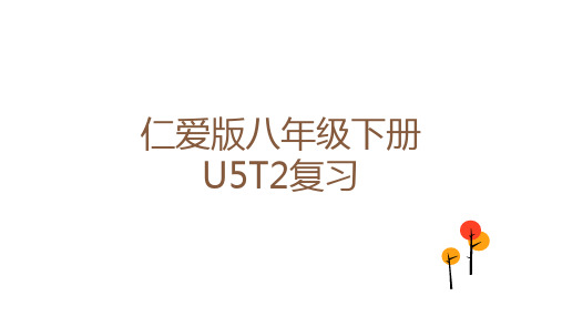 Unit 5 Topic 2综合复习课件仁爱版英语八年级下册