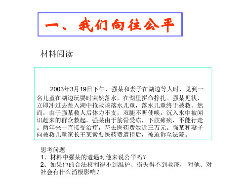 九年级政治公平、正义—人们永恒的追求(PPT)4-2