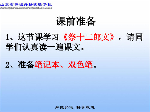 人教版选修古代诗歌散文第五单元《祭十二郎文》课件(41张ppt)