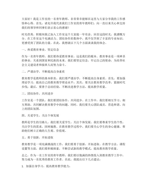 工作室青年教师发言稿范文