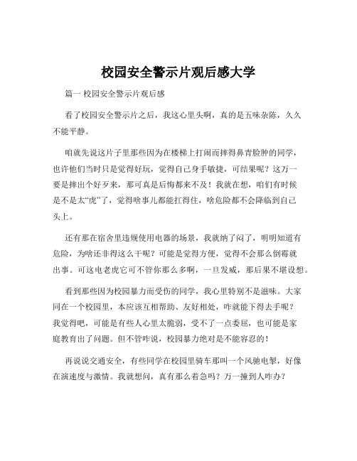 校园安全警示片观后感大学