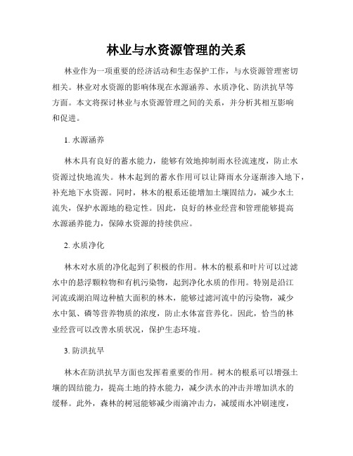 林业与水资源管理的关系