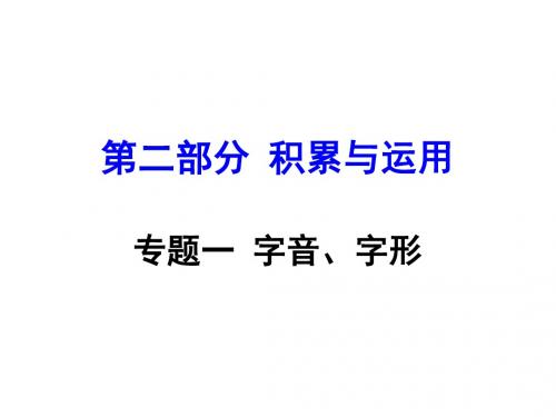 河南中考初中语文人教版：第二部分 积累与运用专题一 