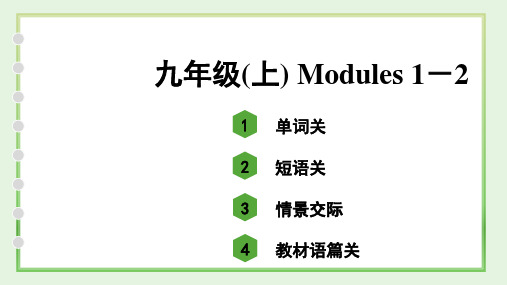 中考英语外研版教材单词语境分册练习九年级(上) Modules 1-2