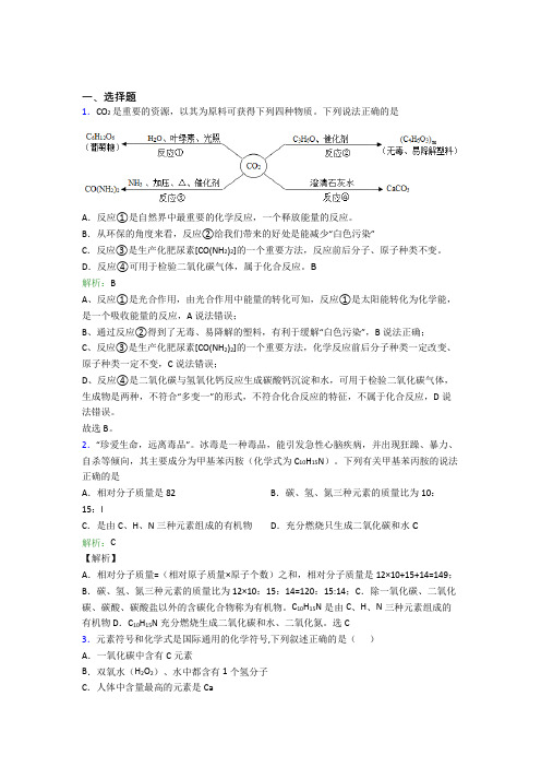 潍坊市实验中学九年级化学下册第十二单元《化学与生活》经典习题(培优练)