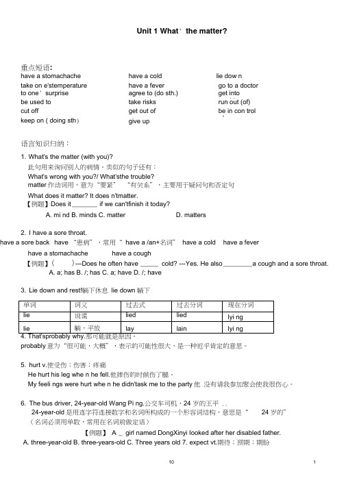 2014版人教版八年级英语下全册重点及练习(最新)