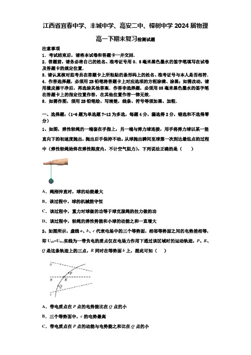 江西省宜春中学、丰城中学、高安二中、樟树中学2024届物理高一下期末复习检测试题含解析