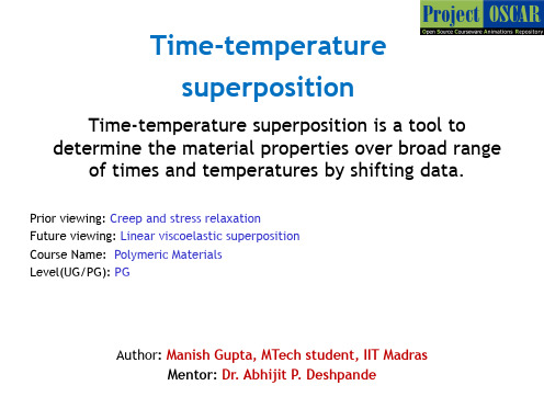 Time temperature superposition-时温等效原理-国外教学PPT