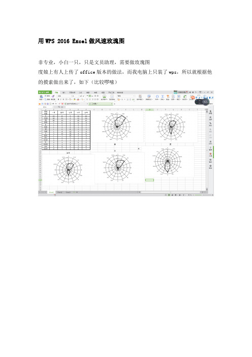 如何用WPS 2016 Excel做风速玫瑰图