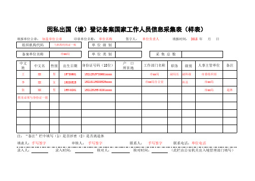 出入境管理表