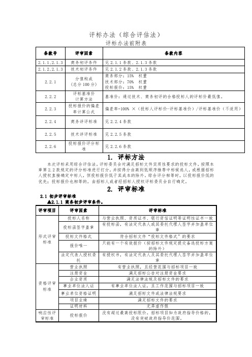 评标细则