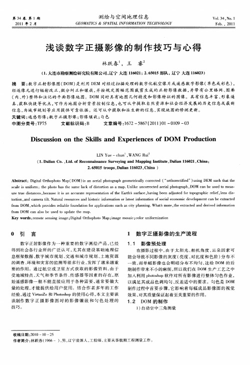 浅谈数字正摄影像的制作技巧与心得