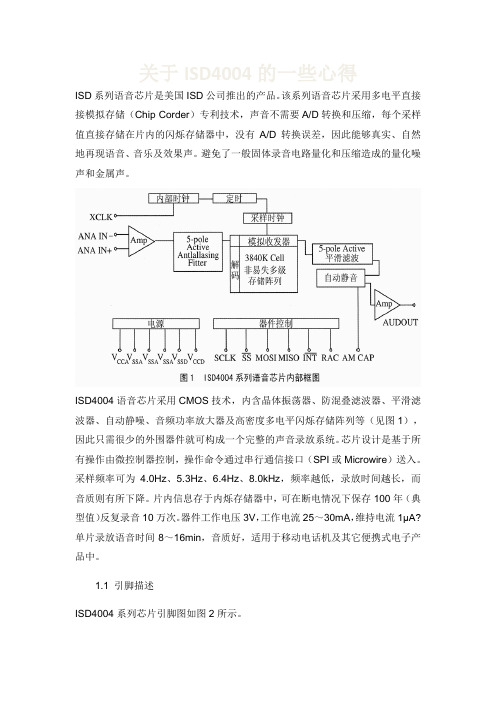 ISD4004芯片资料及看法