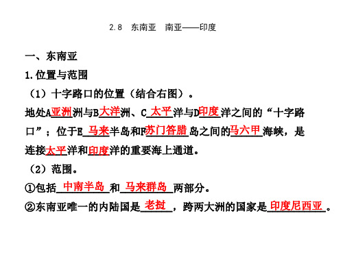 甘肃省兰州市第三十一中学七年级地理课件：2.8东南亚南亚印度(湘教版)