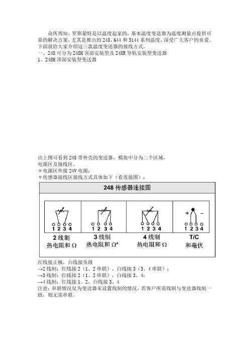 248、644和3144温度快速接线