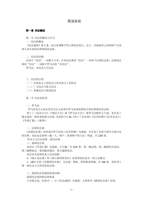 第一章 民法概述