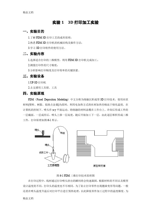 最新3D打印加工实验资料