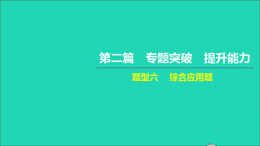 中考物理第二篇专题突破提升能力题型六综合应用题讲本课件