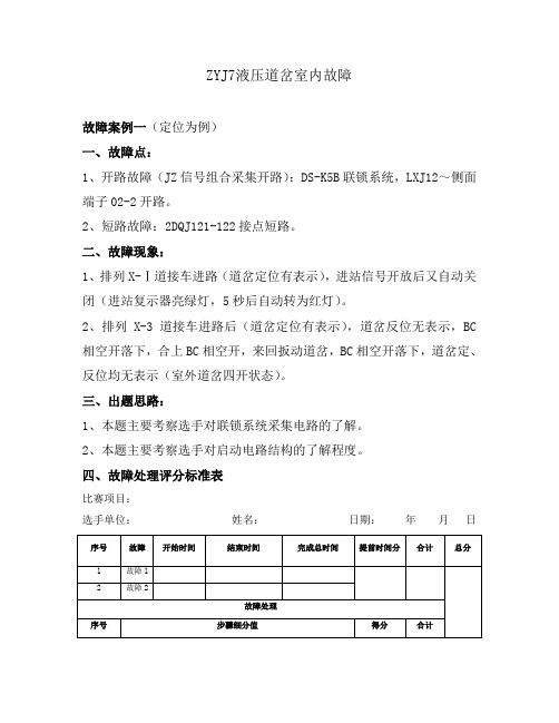 ZYJ7液压道岔故障案例